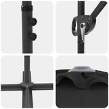 Umbrella Black 372 x 198 x 243 cm Polyester and Aluminium 42003379