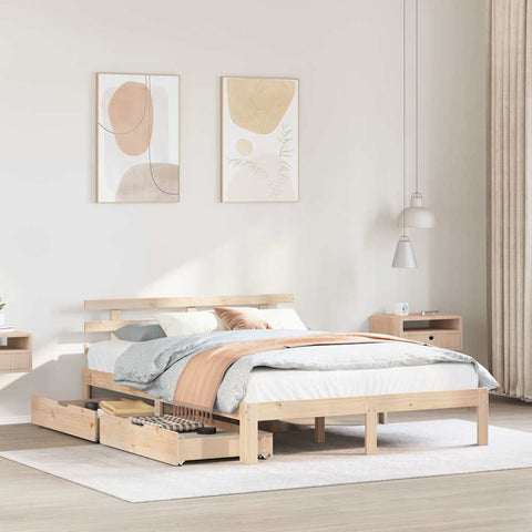Bed Frame with Drawers without Mattress 140x190 cm 3302002