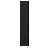 Highboard 2 pcs Black Oak Engineered Wood and Glass 3416112