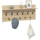 Wall-Mounted Coat Rack with Shelf Sonoma Oak 100 x 40 x 12 cm 874445
