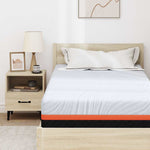 Mattress White and Grey 100 x 200 cm Memory Foam 4106303