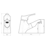 ZNTS SCHÜTTE Basin Mixer with Pull-Out Spray ATTICA Chrome 434557