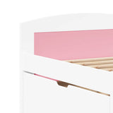 Day Bed with 5 Drawers without Mattress IRUN White&Pink 90x200 cm 3314683