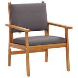 Garden Chair with Cushion 2 pcs Anthracite Solid Acacia Wood 4106580