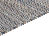 Outdoor Flatweave Rug 140x200 cm Brown and Blue 340817