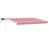 Manual Retractable Awning with LEDs Red and White 3 x 2.5 m 3419255