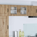 Wall Glass Cabinet LUCCA 2 pcs Artisan Oak 40 x 31 x 40 cm 884853