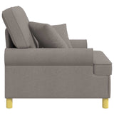 XL Armchair with Cushions Taupe Fabric 42043489