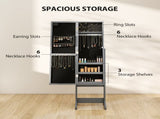 Freestanding Mirrored Jewellery Storage Cabinet 76074875
