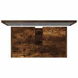 2 Piece Bathroom Furniture Set Smoked Oak Engineered Wood 835697