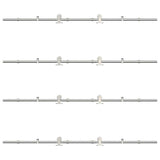 Sliding Door Hardware Kit 366 cm Stainless Steel Silver 3295767