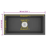 Handmade Kitchen Sink Black Stainless Steel 51505