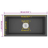 Handmade Kitchen Sink Black Stainless Steel 51505