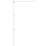 Walk-in Shower Wall White 90x195 cm Clear ESG Glass 152121