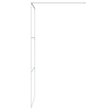 Walk-in Shower Wall White 90x195 cm Clear ESG Glass 152121
