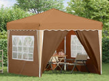 Pop-up Party Tent 195 x 195 x 245 cm Beige Oxford Fabric 42019738