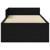 Bed Frame with Headboard Black Oak 80 x 200 cm Engineered Wood 8009041