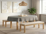 Table Cloth 5 pcs Oval Light Grey 130 x 220 cm 42040395