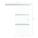 ZNTS Sliding Door with Soft Stops ESG Glass and Aluminium 76x205 cm 288061