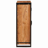 Highboard with Doors Brown Solid Acacia Wood and Metal 4104767