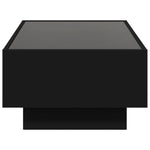 ZNTS Coffee Table with LED Black 90x50x30 cm Engineered Wood 847519