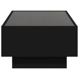 ZNTS Coffee Table with LED Black 90x50x30 cm Engineered Wood 847519