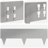 Lawn Edging 10 pcs 100 x 15 cm Steel Silver 8008566