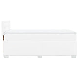 Box Spring Bed with Mattress White 100x200 cm Faux Leather 3286109