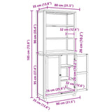 Storage Furniture Set with Storage Brown Engineered wood 3328622