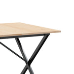 ZNTS Dining Table X-Frame 180x90x75 cm Solid Wood Pine and Steel 3282700