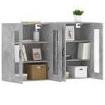 Wall Mounted Cabinets 2 pcs Concrete Grey Engineered Wood 3197908