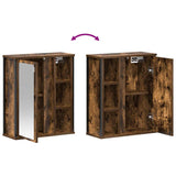 Bathroom Wall Cabinet with Mirror Smoked Oak 50x21x60 cm 861904