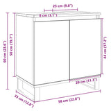 Bathroom Cabinet Sonoma Oak 58x33x60 cm Engineered Wood 849675