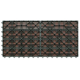 Decking Tiles 6 pcs WPC 60x30 cm 1.08 m Brown 149028