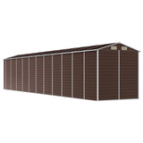 Garden Shed Brown 191x980x198 cm Galvanised Steel 3188274