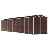 Garden Shed Brown 191x980x198 cm Galvanised Steel 3188274