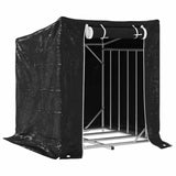 Firewood Rack with Rain Cover 101x61x110.5 cm Galvanised Steel 4104937