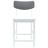 Dining Chairs 2 pcs White 48 x 49 x 95 cm Solid Rubber Wood 42020480