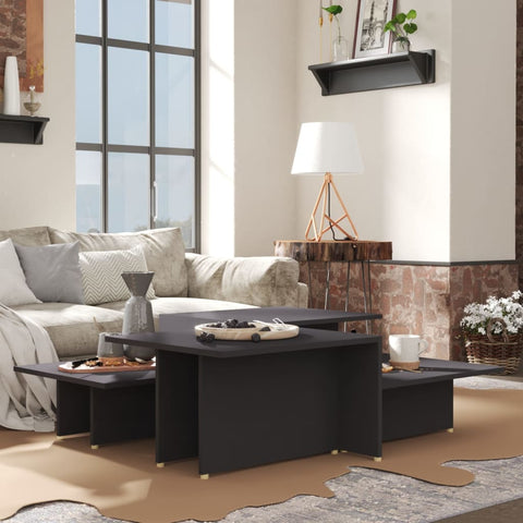 Coffee Tables 2 pcs Grey 111.5x50x33 cm Engineered Wood 805566