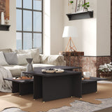 Coffee Table Set of 2 Grey Engineered wood Medium Coffee Table 805566