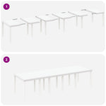 Garden Dining Set 13 pcs White Poly rattan and Cotton 3378626
