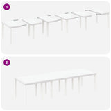 Garden Dining Set 13 pcs White Poly rattan and Cotton 3378626