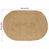 Area Rugs Natural 122 x 183 cm Jute 42010635