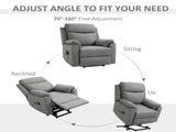 Faux Leather 70&deg Electric Riser Recliner Chair - Grey T3398P344485