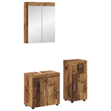 Bathroom Furniture Set TULUM 3 pcs Old Wood 60 x 34 x 63 cm 3398032