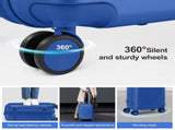 Stylish 5-Piece ABS Luggage Set with Diamond Pattern & Non-TSA Locks 64747502