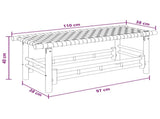 Garden Bench 110 x 38 x 40 cm Bamboo Natural Rectangular 42028074