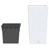 Planter with Removable Inner White 21 / 49 L PP Rattan 364677