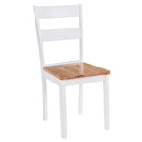 Dining Chairs 2 pcs White Solid Rubber Wood 245368