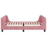 Children's Bed Frame with Headboard Pink 80 x 200 cm Velvet 42010870
